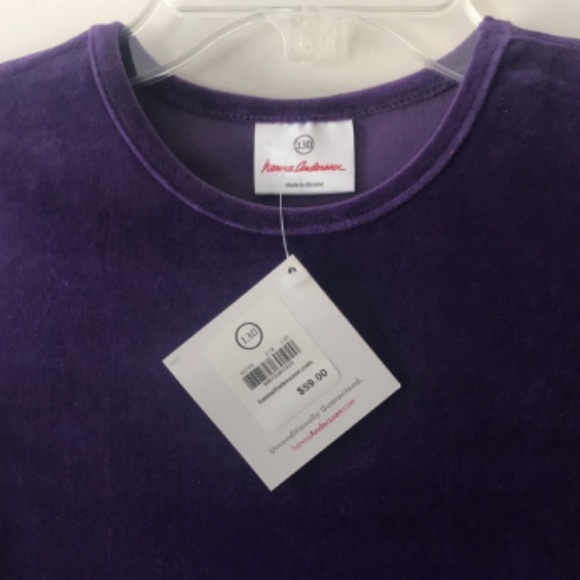 Hanna Andersson Velvet Dress (size 130/8) - Picture 5 of 6